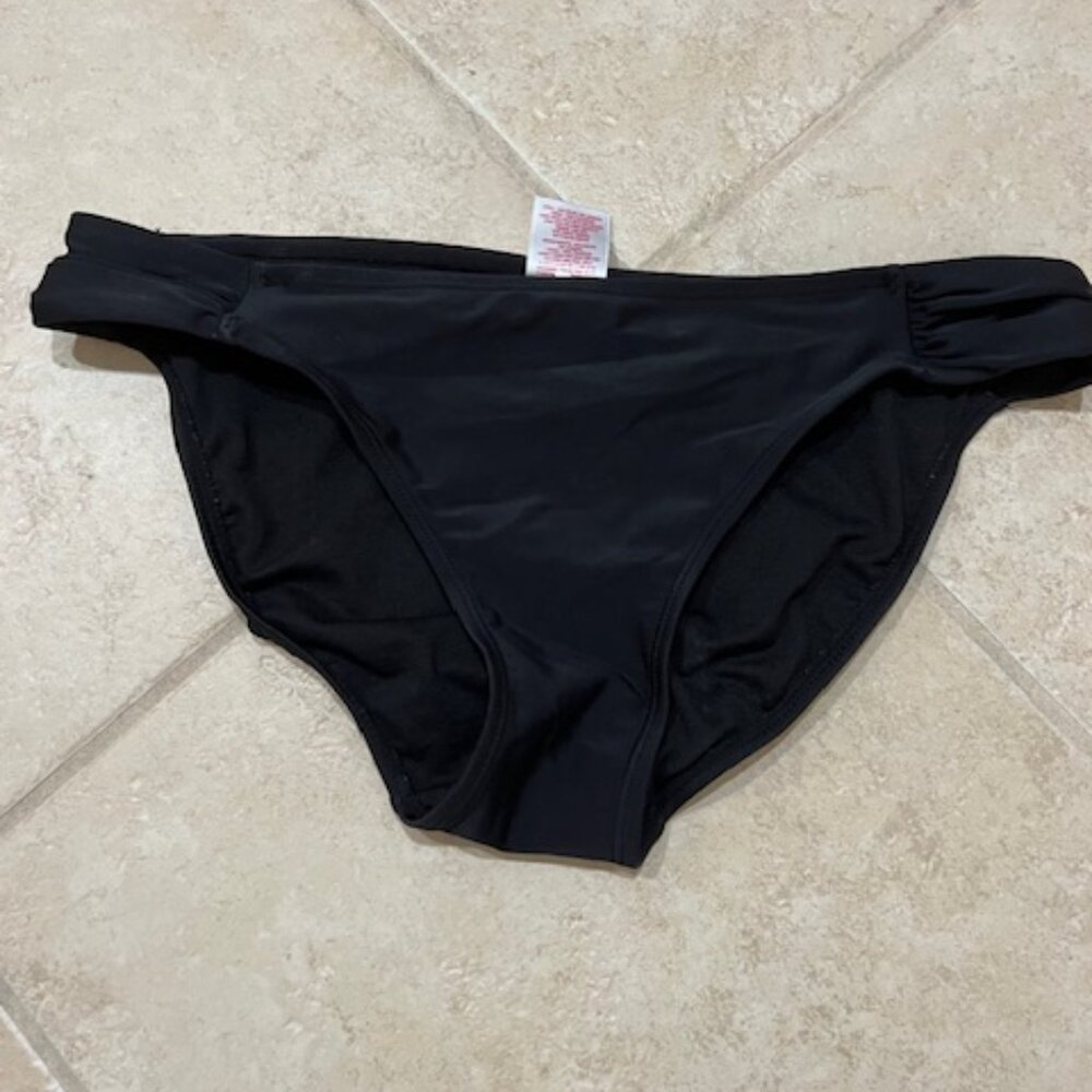 Black Medium Full Coverage Bikini Bottom